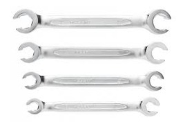 HOGERT, HT1W730, Double open-end spanner set, 4 pcs, 8-17 mm