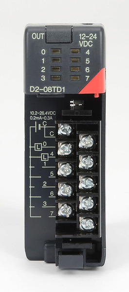 D2-08TD1 KOYO DISCRETE OUTPUT MODULE 8-POINT 12-24 VDC