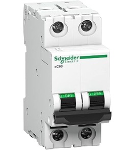 MCB, DP(2 MOD), 50A, Schneider