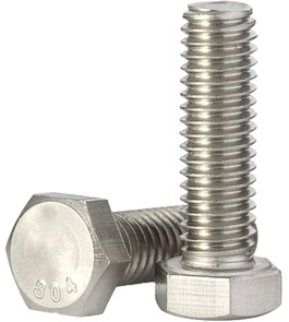 1/8"X1/2" S.S.304-A2 HEX SCREW FULL THREAD AS PER BS-1083 (BSW THREAD)